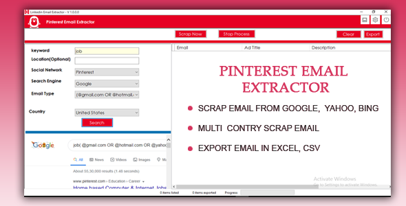 Pinterest Email Extractor